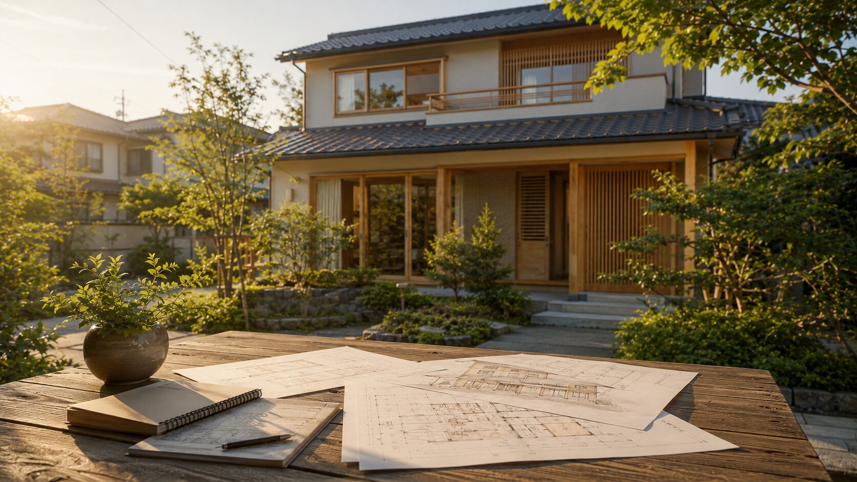 旧耐震・新耐震・2000年基準の違いを知り在宅避難できる住まいか確認するための住宅と設計図のイメージ