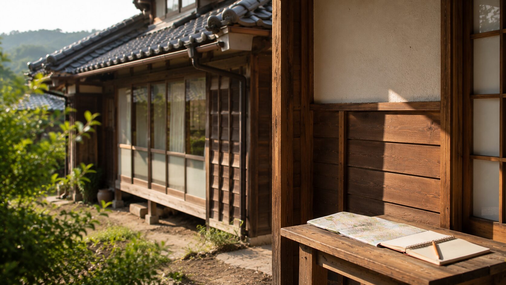 古い木造住宅で地震から身を守る行動を考えるための日本の住宅風景
